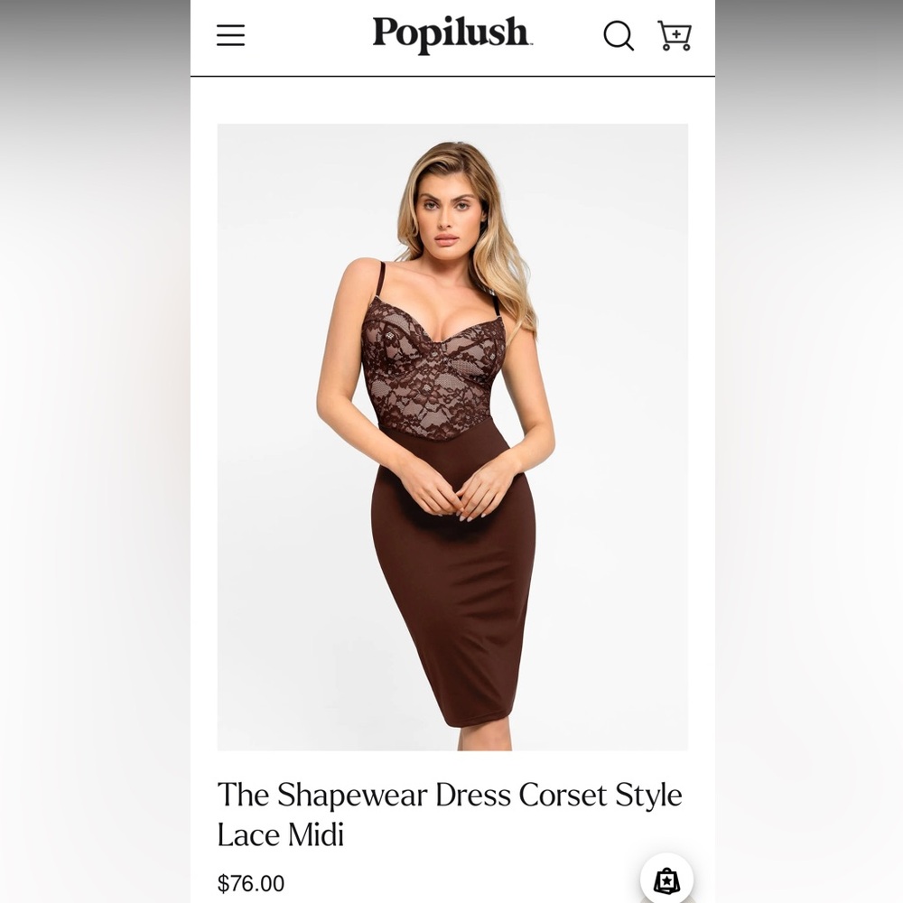 Popilush Shapewear Lace Corset Style Dress